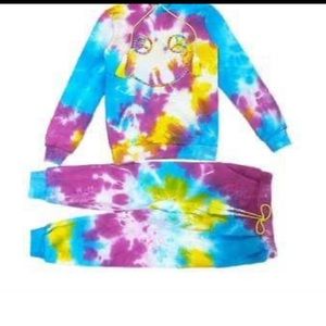 EUC Lola + the boys PEACE GEM TIE DYE SET size 12